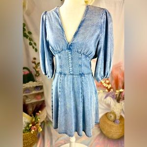 All Saints Nova TENCEL Denim Dress. Size 2